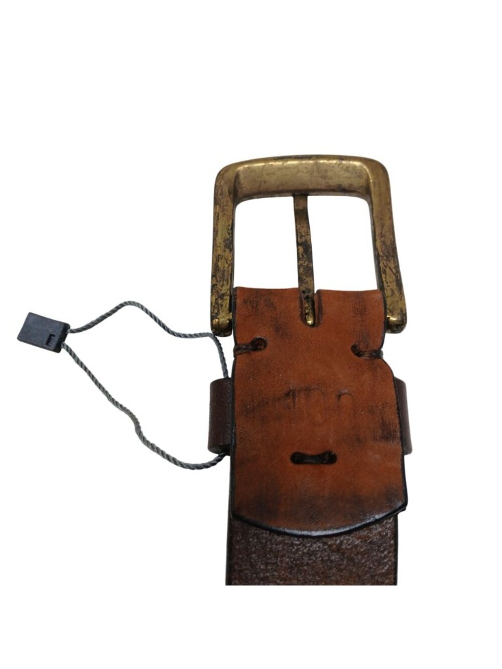 Gaucho Brown Leather Belt 100 cm 38-40 Embroidered Western Tribal w/Buckle #D35G - Picture 2 of 9